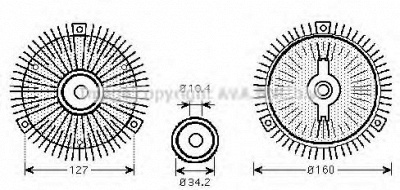 AVA QUALITY COOLING msc414 -  Сцепление, вентилятор радиатора